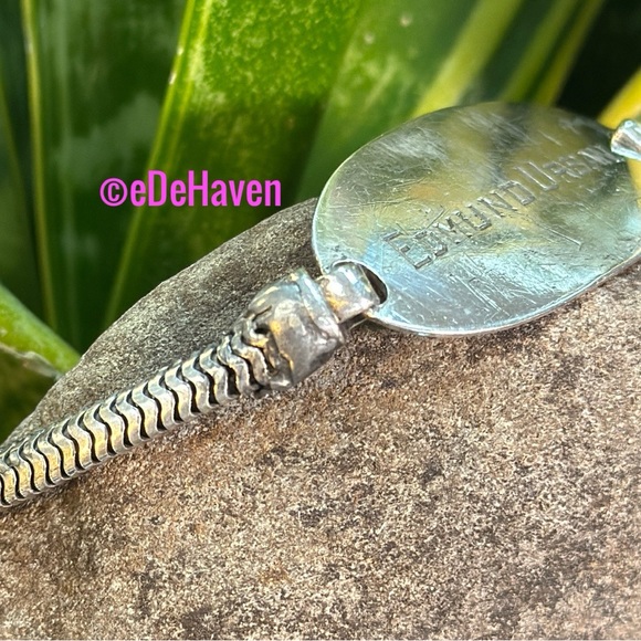 Sterling Tobogus name plate Necklace